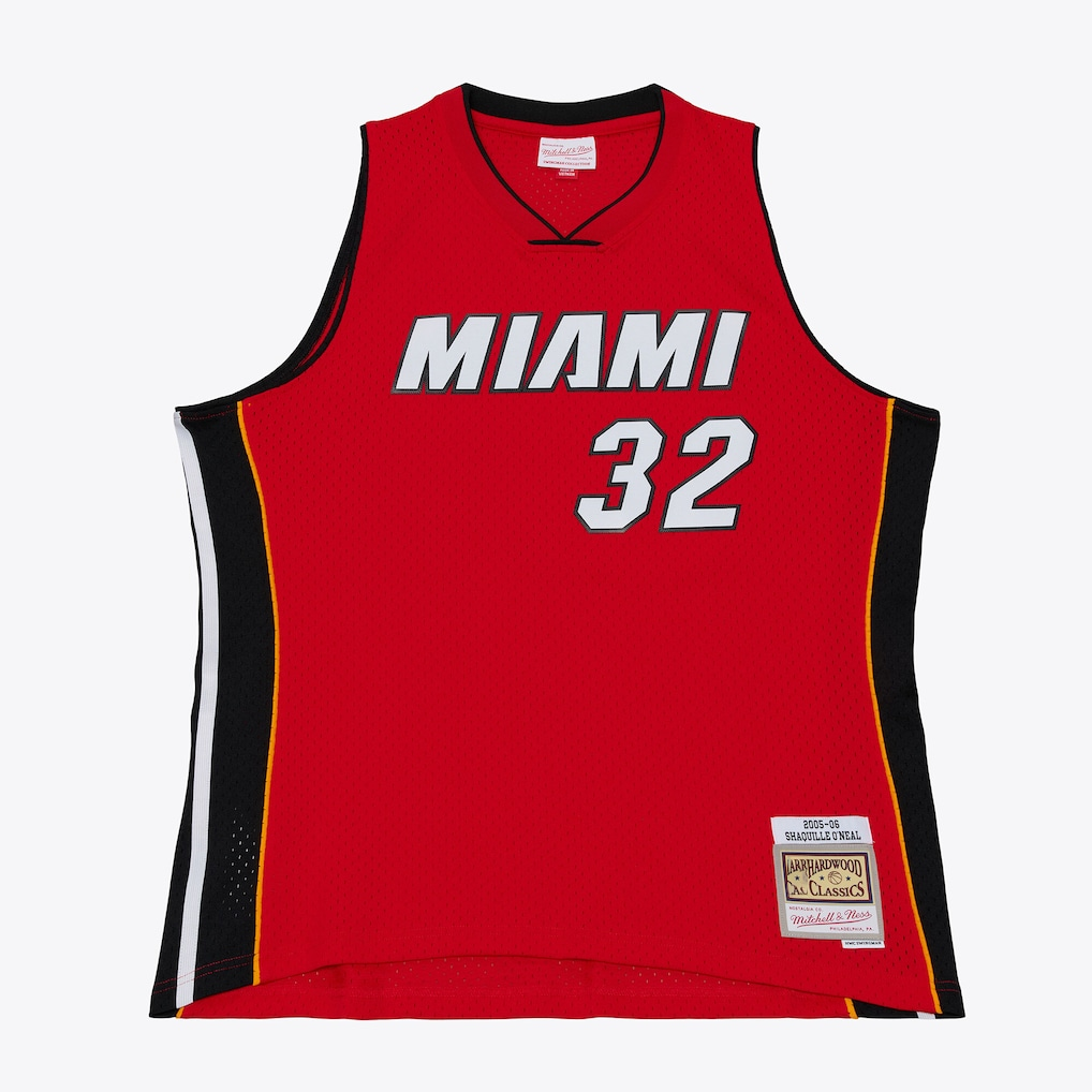 Jamed M.Heat #32 Shaquille O'Neal Mitchell & Ness Red 2005-2006 Swingman Jerseys