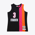 Jamed M.Heat #3 Dwyane Wade Mitchell & Ness Black 2005-06 Hardwood Classics Authentic Jerseys