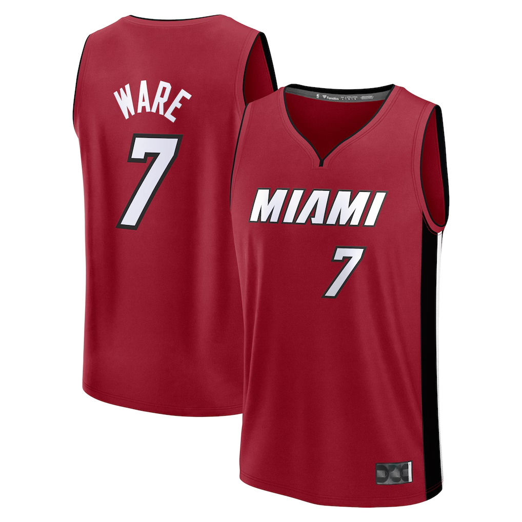 Jamed M.Heat #7 Kel'el Ware Red Fast Break Player Jerseys - Statement Edition