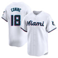 Jamed M.Marlins #18 Griffin Conine Player White Home Limited Stitched Jerseys