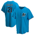 Jamed M.Marlins #21 Graham Pauley Player Blue Home Game Stitched Jerseys