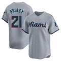 Jamed M.Marlins #21 Graham Pauley Player Gray Home Limited Stitched Jerseys