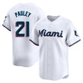 Jamed M.Marlins #21 Graham Pauley Player White  Home Limited Stitched Jerseys