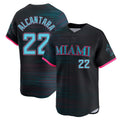 Jamed M.Marlins #22 Sandy Alcantara Player Black City Connect Home Limited Stitched Jerseys