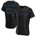 Jamed M.Marlins #22 Sandy Alcantara Player Black Home Limited Elite Stitched Jerseys