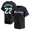 Jamed M.Marlins #22 Sandy Alcantara Player Black  Home Limited Stitched Jerseys
