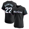 Jamed M.Marlins #22 Sandy Alcantara Player Black Vapor Home Limited Elite Stitched Jerseys