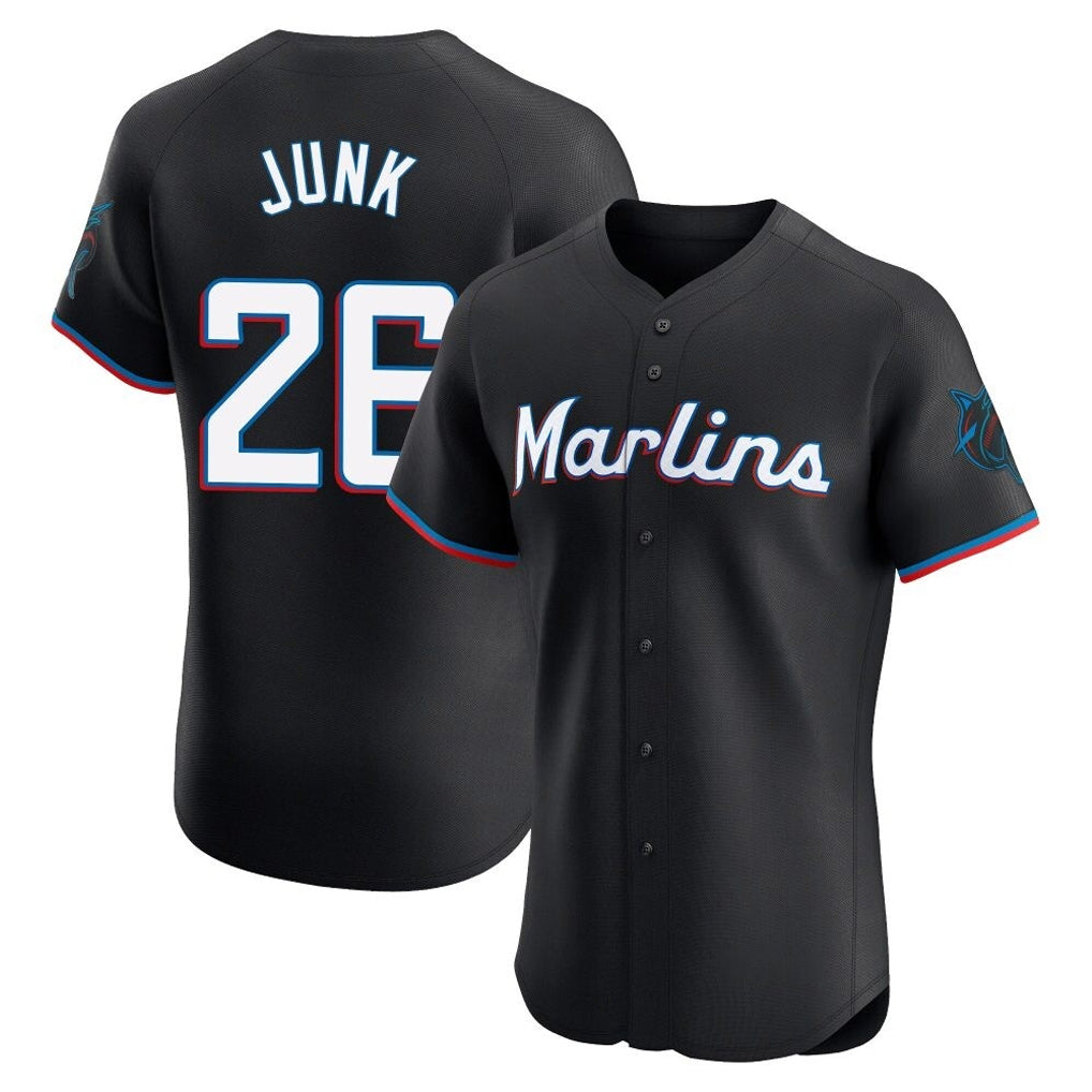 Jamed M.Marlins #26 Janson Junk Player Black Vapor Home Limited Elite Stitched Jerseys