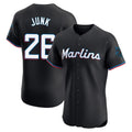 Jamed M.Marlins #26 Janson Junk Player Black Vapor Home Limited Elite Stitched Jerseys