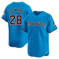 Jamed M.Marlins #28 Kyle Stowers Player Blue Home Limited Stitched Jerseys