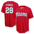 Jamed M.Marlins #28 Kyle Stowers Player Red City Connect Home Game Stitched Jerseys