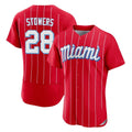 Jamed M.Marlins #28 Kyle Stowers Player Red City Connect Home Limited Elite Stitched Jerseys