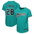 Jamed M.Marlins #28 Kyle Stowers Player Teal Home Game Stitched Jerseys