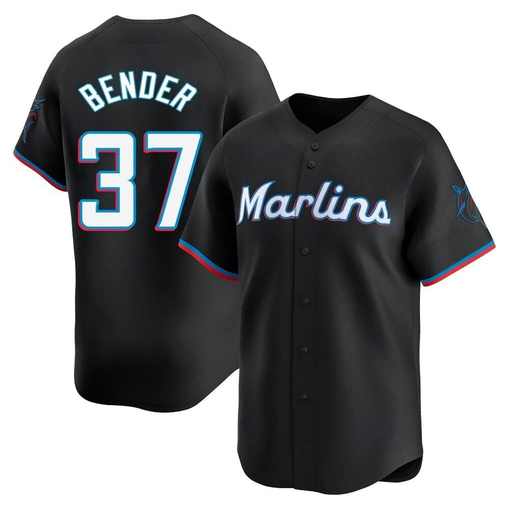 Jamed M.Marlins #37 Anthony Bender Player Black  Home Limited Stitched Jerseys