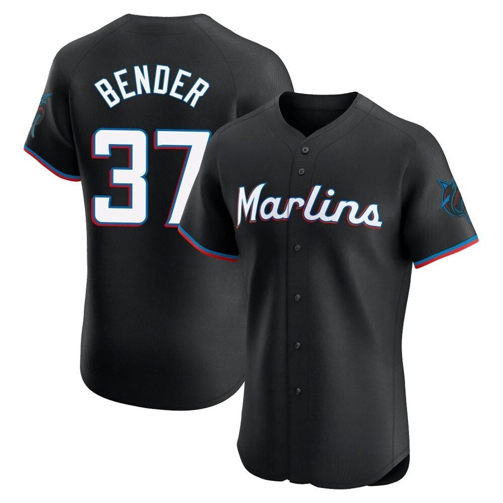 Jamed M.Marlins #37 Anthony Bender Player Black Vapor Home Limited Elite Stitched Jerseys