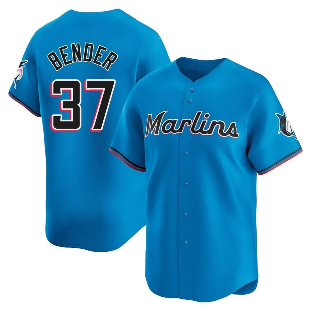 Jamed M.Marlins #37 Anthony Bender Player Blue Home Limited Stitched Jerseys