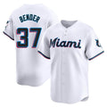 Jamed M.Marlins #37 Anthony Bender Player White  Home Limited Stitched Jerseys