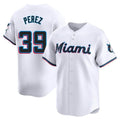 Jamed M.Marlins #39 Eury Perez Player White  Home Limited Stitched Jerseys