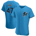 Jamed M.Marlins #47 John King Player Blue Home Limited Elite Stitched Jerseys