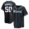 Jamed M.Marlins #50 Agustin Ramirez Player Black Fashion Out Home Game Stitched Jerseys