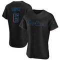 Jamed M.Marlins #6 Otto Lopez Player Black Home Limited Elite Stitched Jerseys