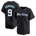 Jamed M.Marlins #9 Xavier Edwards Player Black  Home Limited Stitched Jerseys
