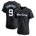 Jamed M.Marlins #9 Xavier Edwards Player Black Vapor Home Limited Elite Stitched Jerseys