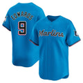 Jamed M.Marlins #9 Xavier Edwards Player Blue Home Limited Stitched Jerseys