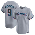 Jamed M.Marlins #9 Xavier Edwards Player Gray Home Limited Stitched Jerseys