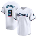 Jamed M.Marlins #9 Xavier Edwards Player White  Home Limited Stitched Jerseys
