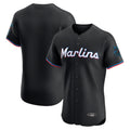 Jamed M.Marlins Blank Player Black Vapor Home Limited Elite Stitched Jerseys