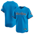 Jamed M.Marlins Blank Player Blue Home Limited Stitched Jerseys