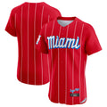 Jamed M.Marlins Blank Player Red City Connect Home Limited Elite Stitched Jerseys