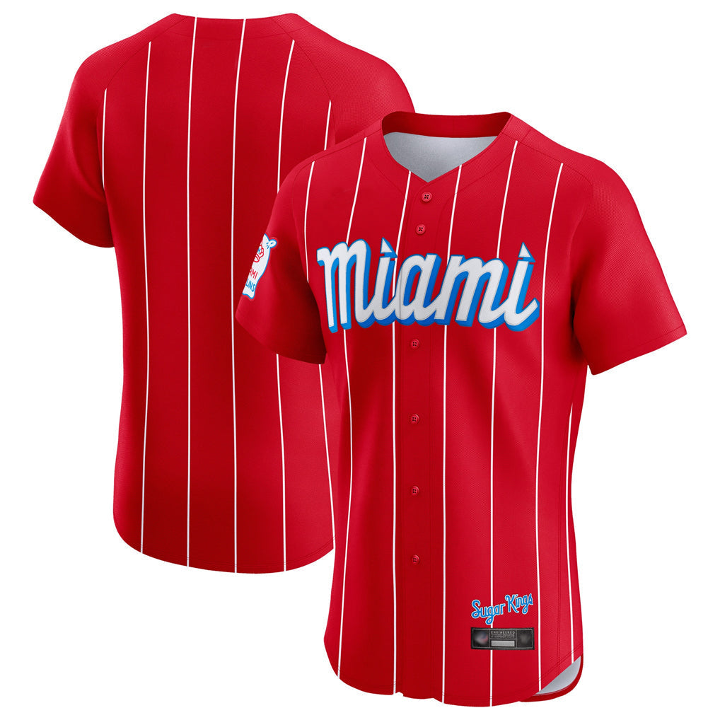 Jamed M.Marlins Blank Player Red City Connect Home Limited Elite Stitched Jerseys
