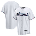 Jamed M.Marlins Blank Player White  Home Game Stitched Jerseys