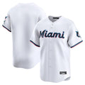 Jamed M.Marlins Blank Player White Home Limited Stitched Jerseys