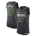 Jamed M.Timberwolves #27 Rudy Gobert Jordan Brand Anthracite Authentic Stitched Jerseys- Statement Edition