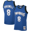 Jamed M.Timberwolves #8 Latrell Sprewell Mitchell & Ness Blue 2003-2004 Hardwood Classics Swingman Stitched Jerseys