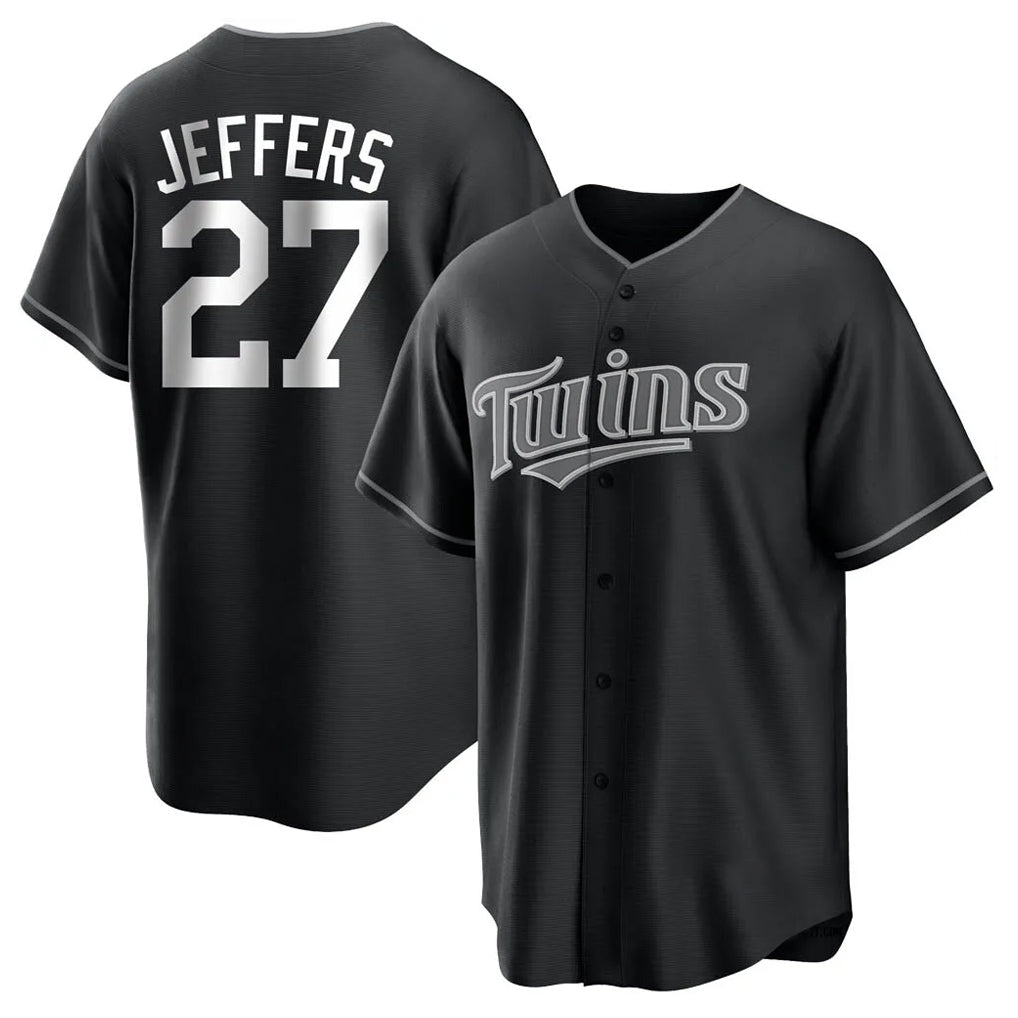 Jamed M.Twins #27 Ryan Jeffers Player Black Home Game Stitched Jerseys