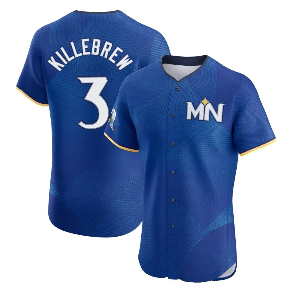 Jamed M.Twins #3 Harmon Killebrew Player Royal City Connect Limited Elite Home Stitched Jerseys