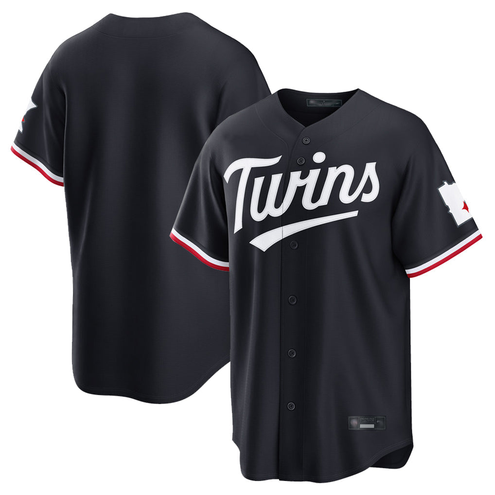 Jamed Minnesota Twins Blank Player Navy Home Game Stitched Jerseys