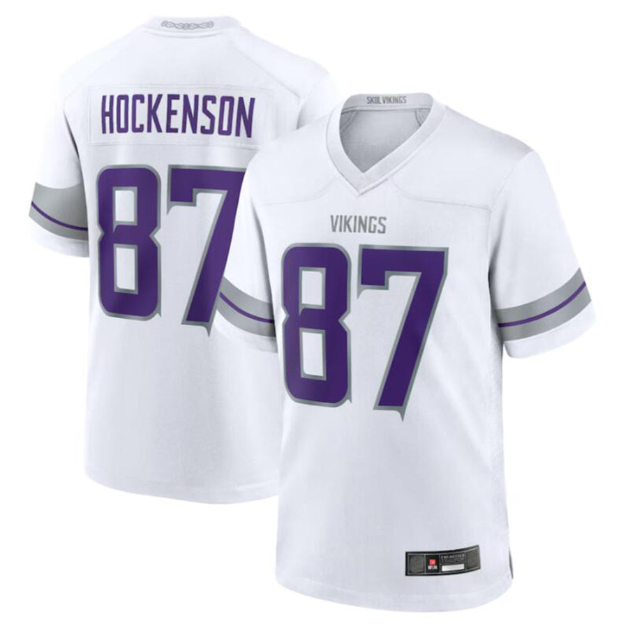 Jamed MN.Vikings #87 T.J. Hockenson White Alternate Game Player American Stitched Jerseys