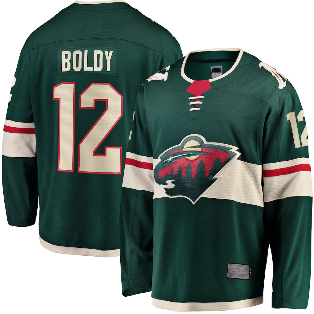 Jamed M.Wild #12 Matthew Boldy Green Home Breakaway Player Jerseys