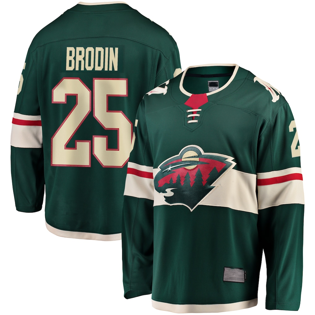 Jamed M.Wild #25 Jonas Brodin Green Breakaway Jerseys