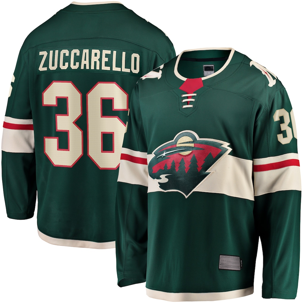 Jamed M.Wild #36 Mats Zuccarello Green Team Color Breakaway Player Jerseys