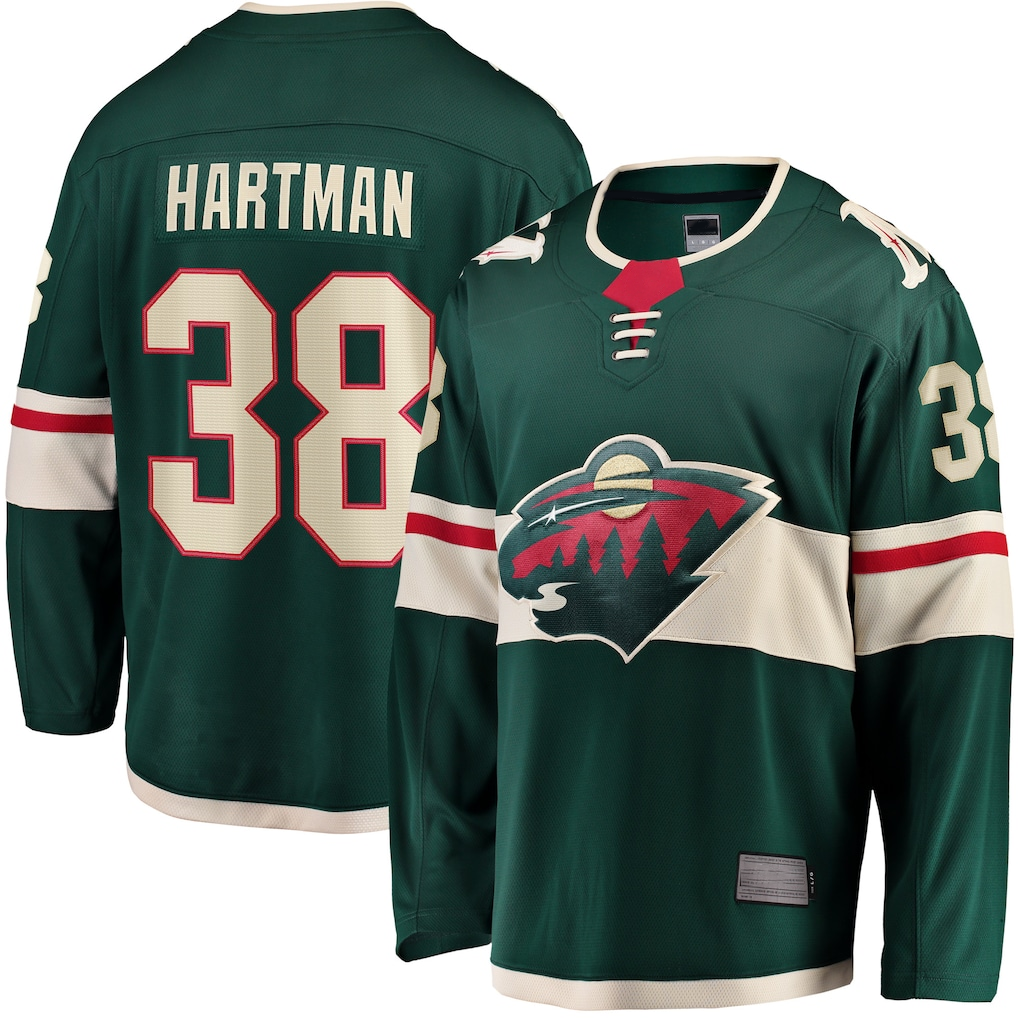 Jamed M.Wild #38 Ryan Hartman Green Home Breakaway Player Jerseys