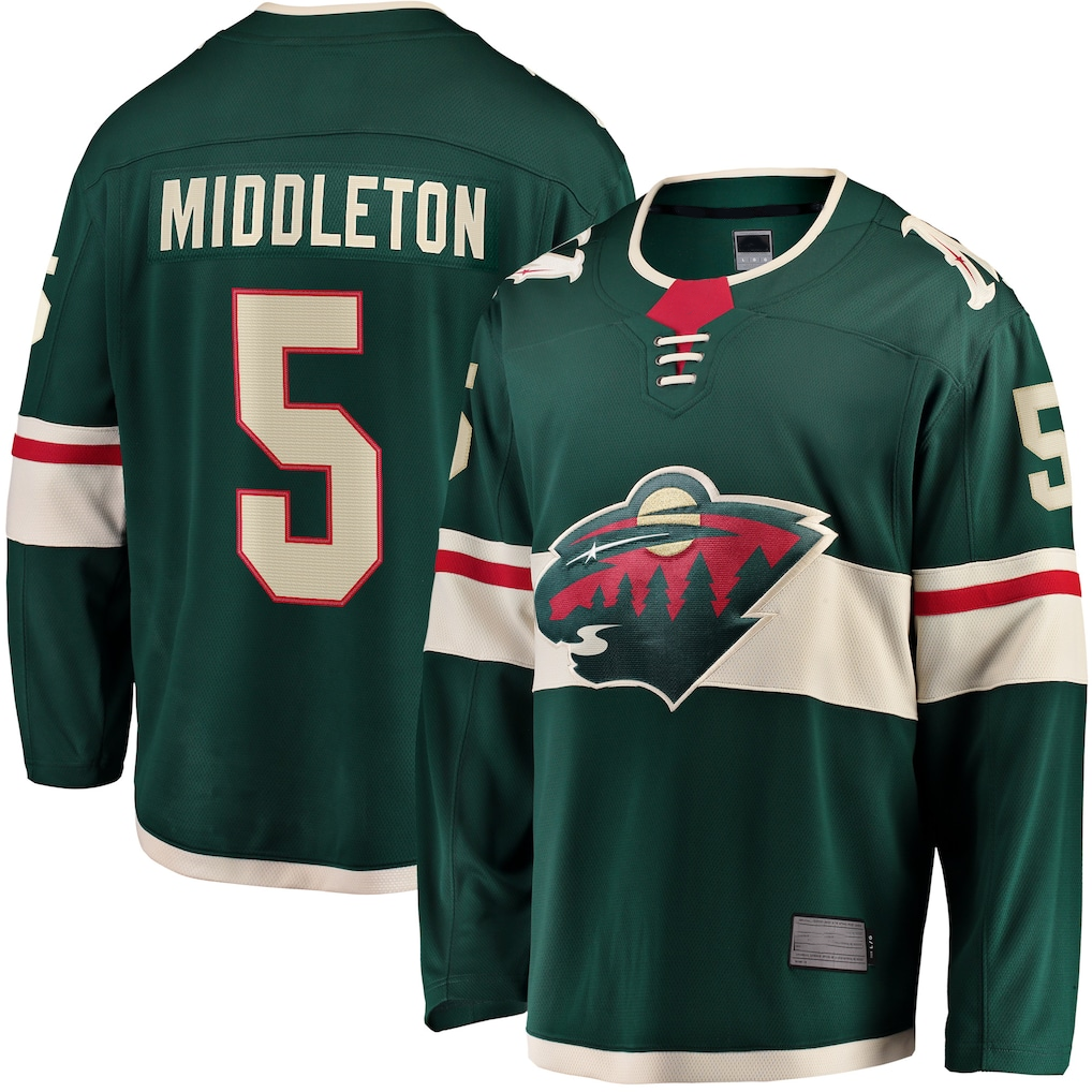 Jamed M.Wild #5 Jake Middleton Green Home Breakaway Player Jerseys