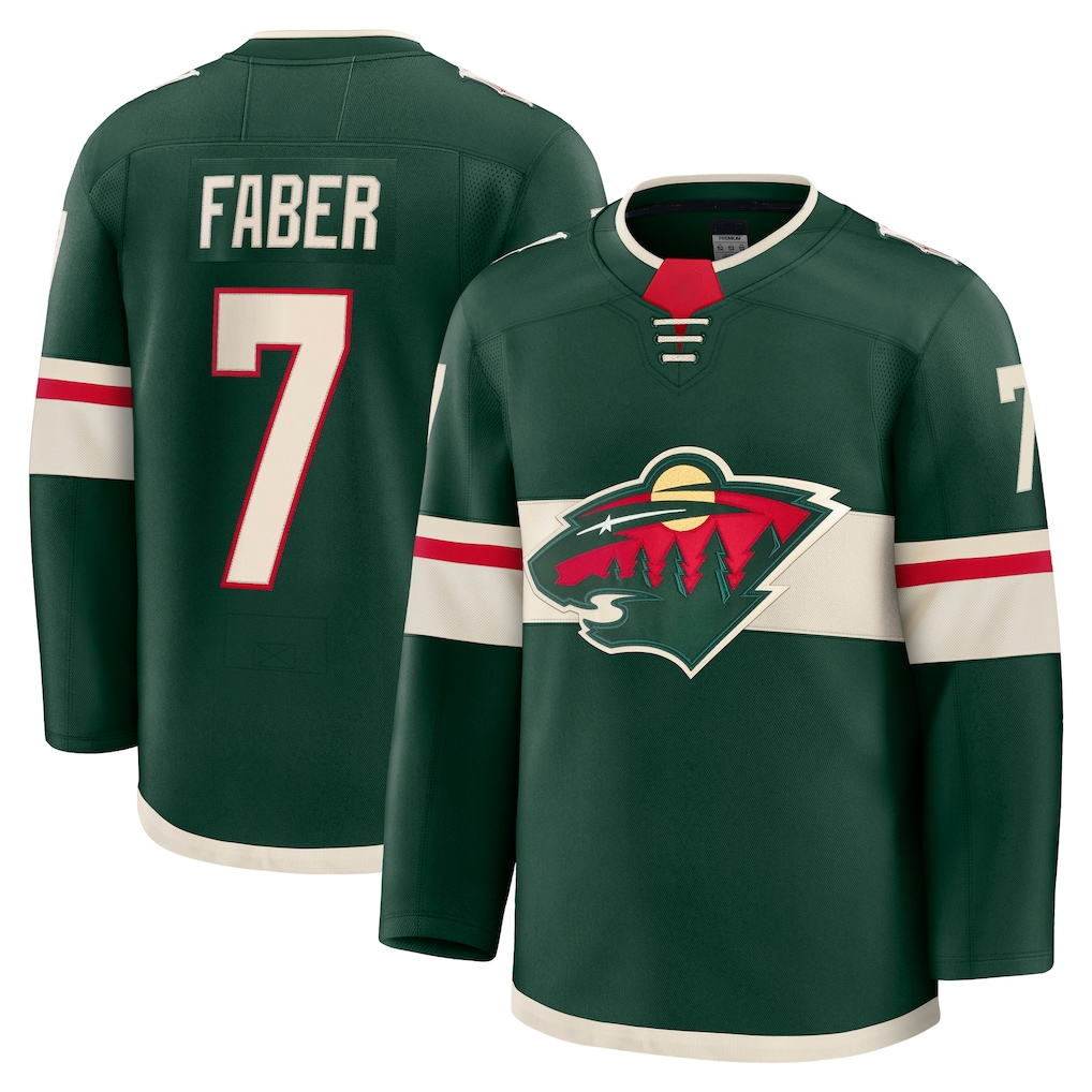 Jamed M.Wild #7 Brock Faber Green Anniversary Premium Jerseys