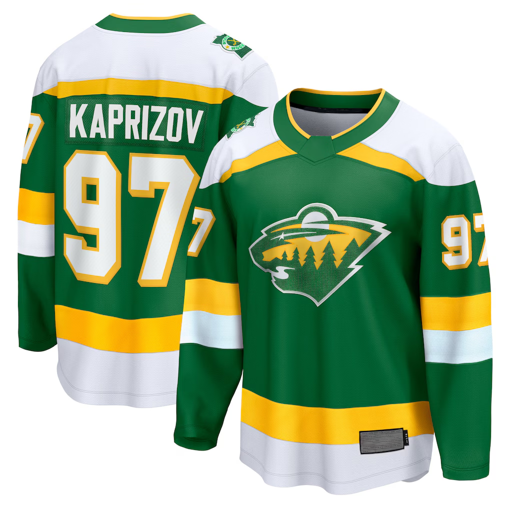 Jamed M.Wild #97 Kirill Kaprizov Green 2023-24 Alternate Breakaway Jerseys