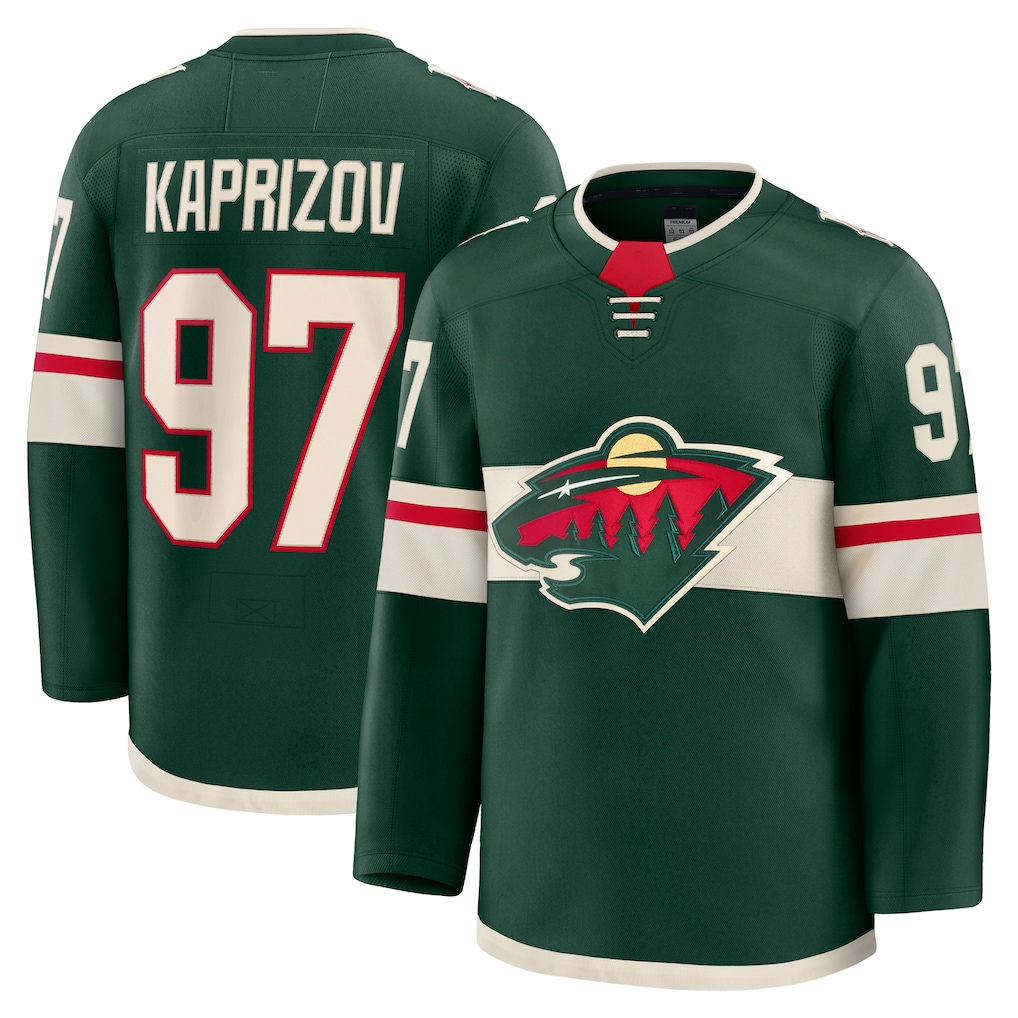 Jamed M.Wild #97 Kirill Kaprizov Green Home Premium Jerseys